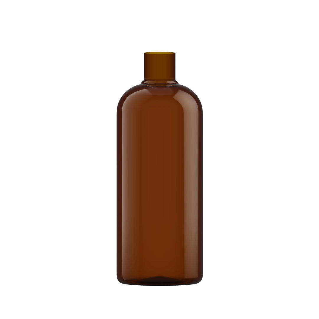 Amber 500ml Boston Round PET Bottle 24/415