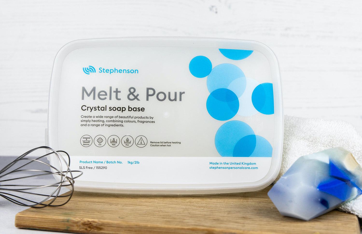 Base Sapone MY COSMETIK Biologico - Melt & Pour 200g, Origine Vegetale, Fatto In Francia - Foto 8