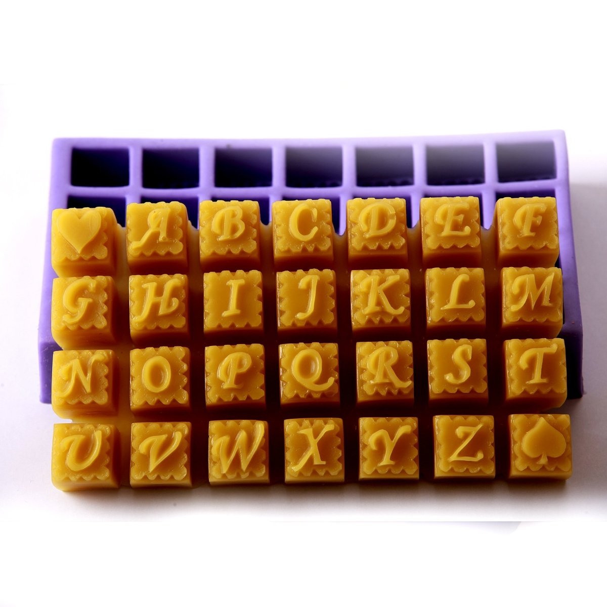 Alphabet Silicone Soap/Chocolate Mould H0095 - 28 Cavity - Mystic Moments UK