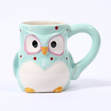 Blue Ceramic Polka Dot Owl Mug - Mystic Moments UK