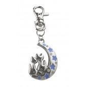 Cats on Moon - Bag Charm/ Keyring - Mystic Moments UK