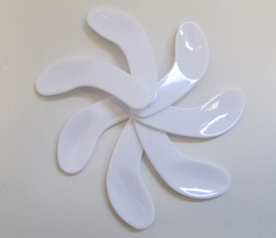 Cream Spatula Plastic White (Pack of 50) - Mystic Moments UK