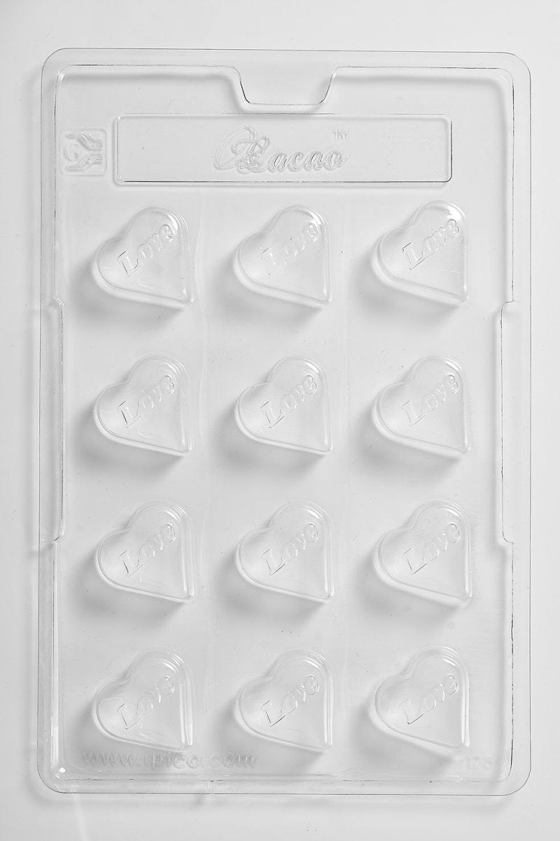 Love Hearts Chocolate/Sweet/Soap/Plaster/Bath Bomb Mould #175 (12 Cavity) - Mystic Moments UK