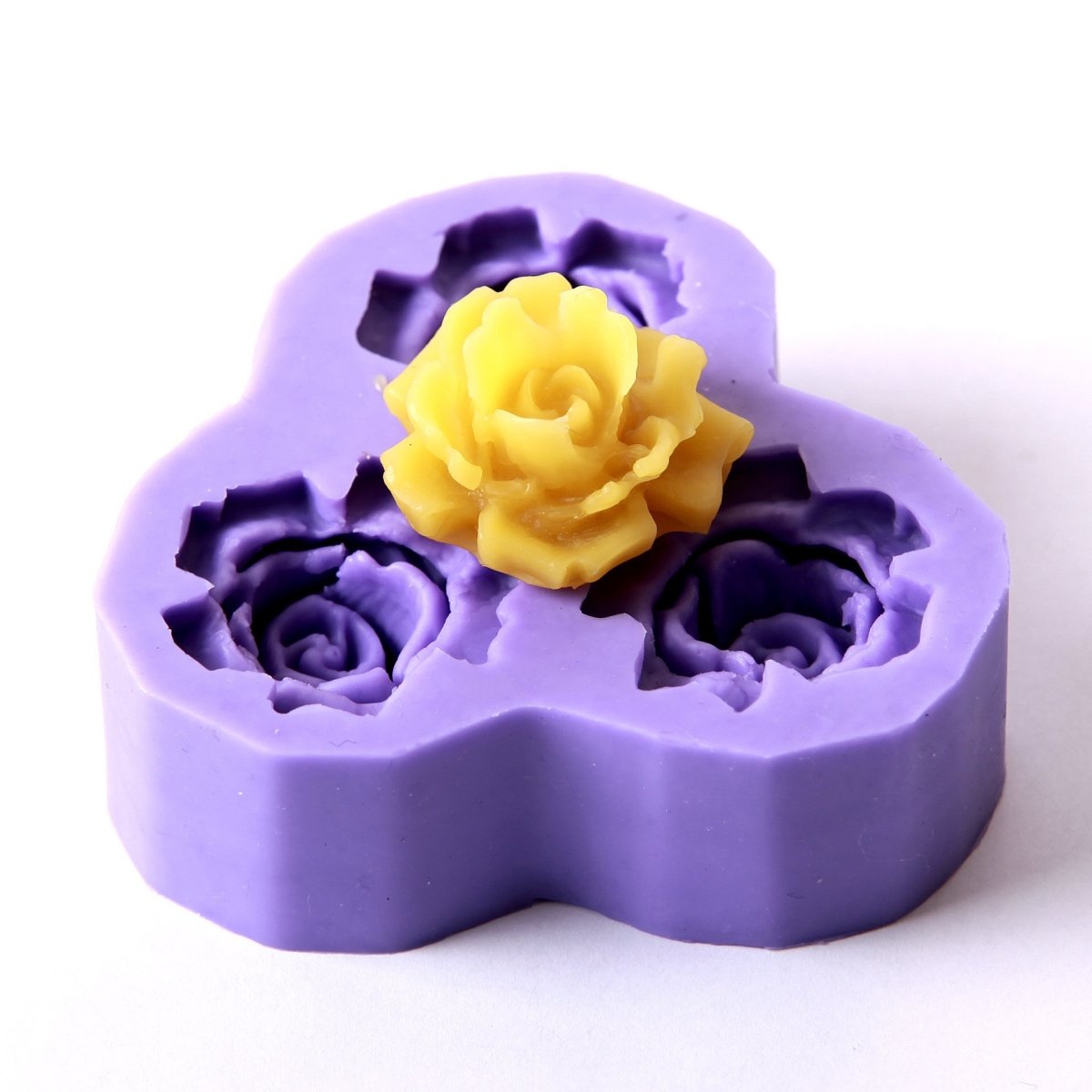 Rose Silicone Fondant/Icing/Choc/Jewellery Mould F0201 cavity 3 - Mystic Moments UK