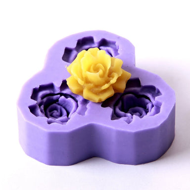 Rose Silicone Fondant/Icing/Choc/Jewellery Mould F0201 cavity 3 - Mystic Moments UK