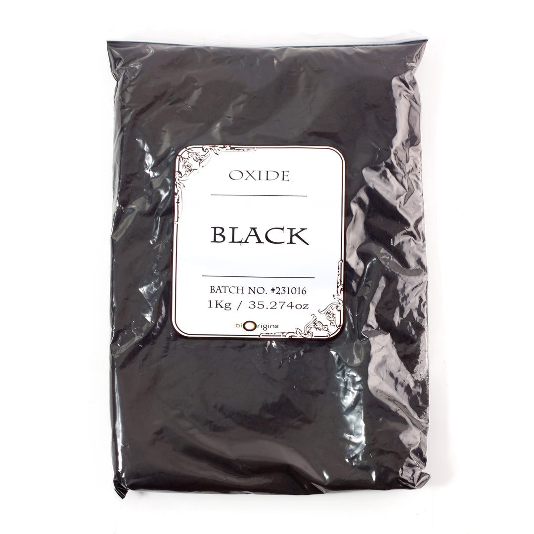 Polvo mineral de óxido negro