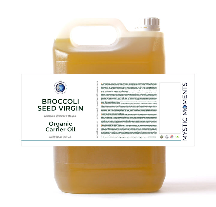 Huile de support biologique vierge de graines de brocoli
