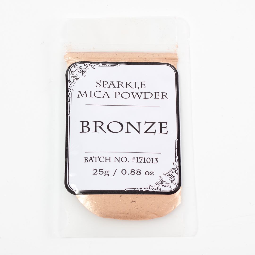 Polvo de mica con brillo de bronce