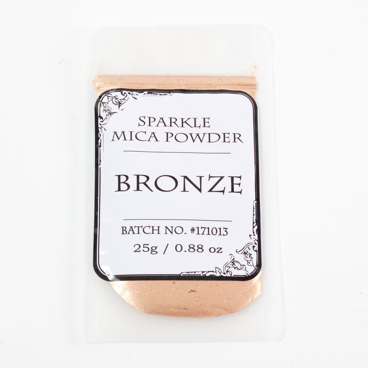 Polvo de mica con brillo de bronce