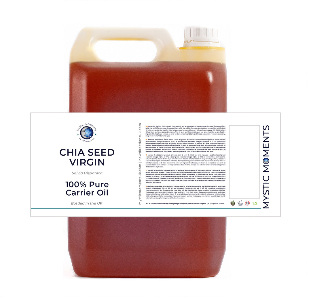 Huile de support vierge de graines de chia