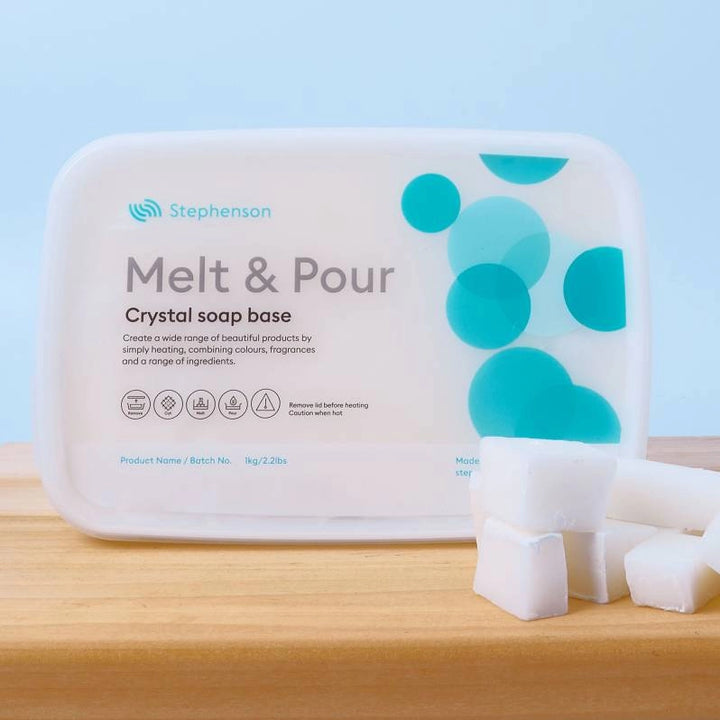 Melt & Pour Soap Base - Crystal Natural White Soap (Titanium Dioxide Free)
