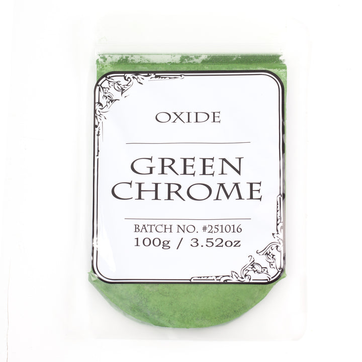 Polvo mineral de óxido de cromo verde