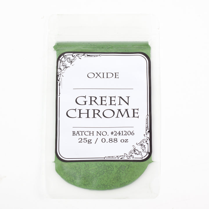 Polvo mineral de óxido de cromo verde