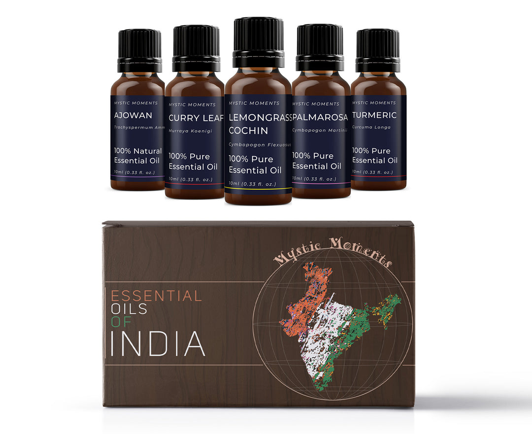 Aceites esenciales de la India | Paquete inicial de regalo con aceites esenciales