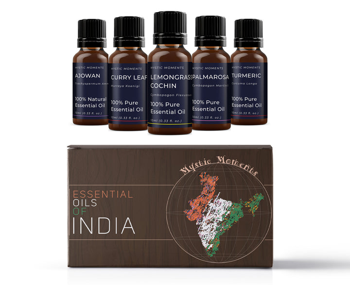 Aceites esenciales de la India | Paquete inicial de regalo con aceites esenciales