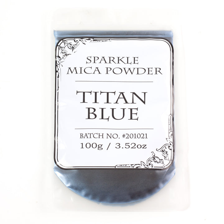 Mica brillante azul titán