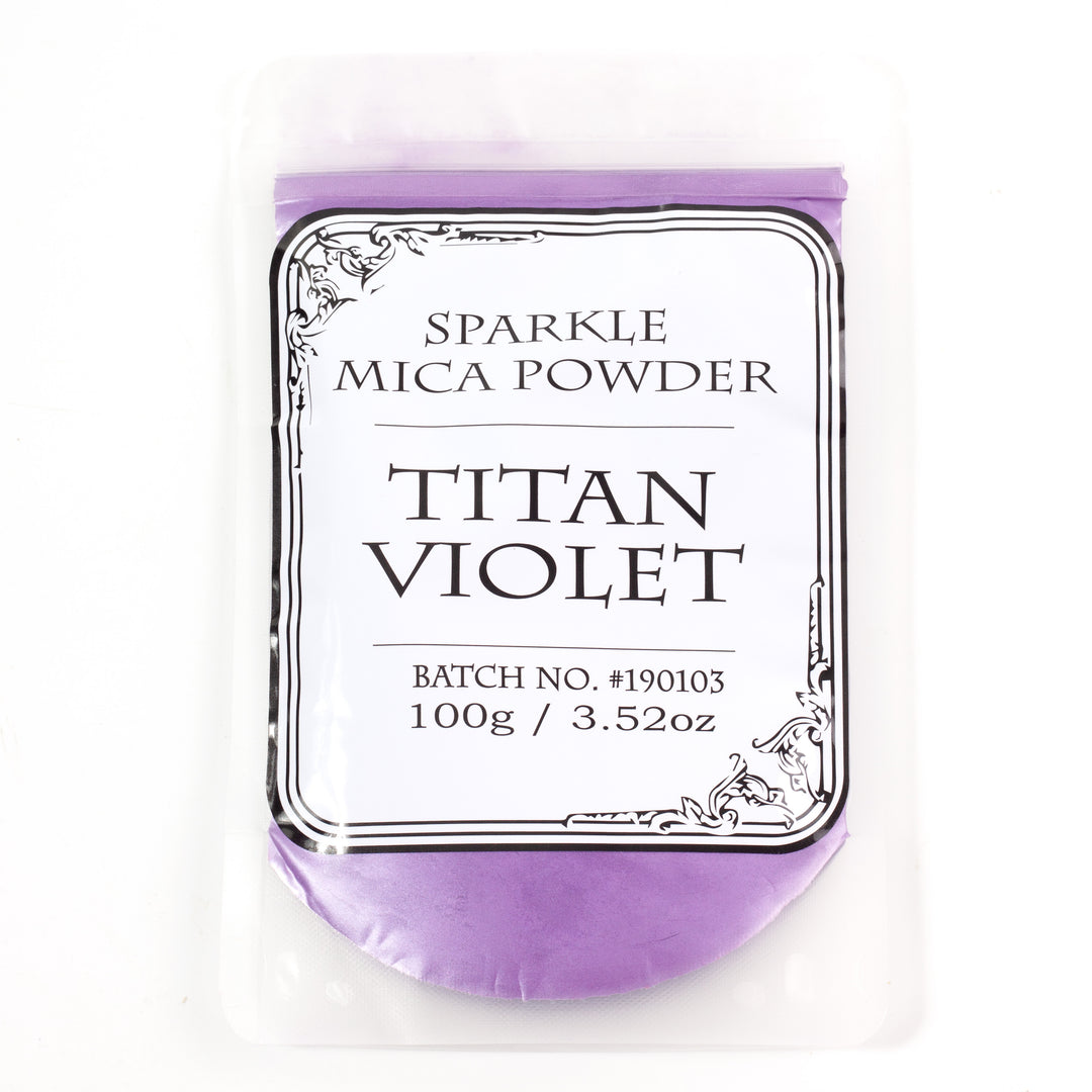 Mica brillante violeta titán
