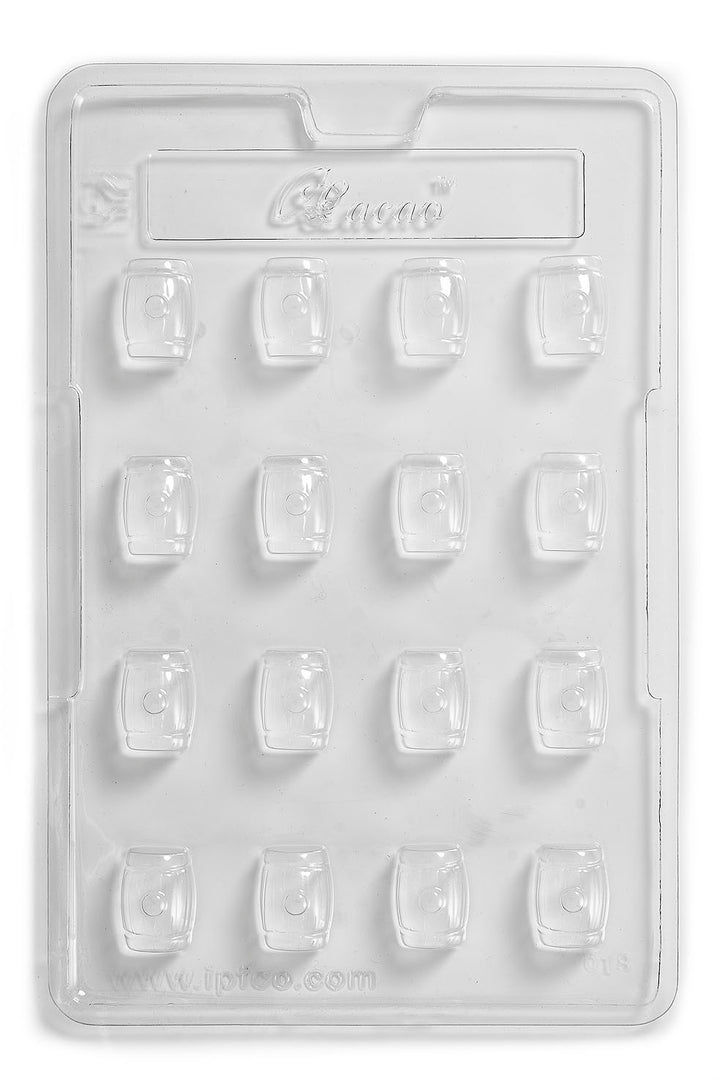 Barrels Chocolate/Sweet/Soap/Plaster/Bath Bomb PVC Mould (16 cavity)