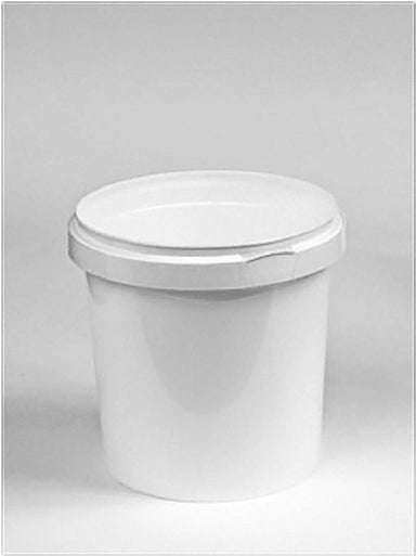 1 Litre White Plastic Pail Complete With White Lid - Mystic Moments UK