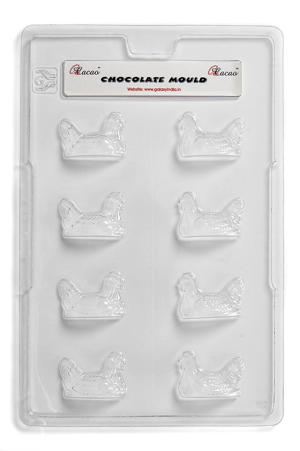 Chickens (Two Make A Whole) Chocolate/Sweet/Soap/Plaster/Bath Bomb PVC Mould (8 cavity)