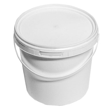 1.5 Litre White Plastic Pail Complete With White Lid - Mystic Moments UK