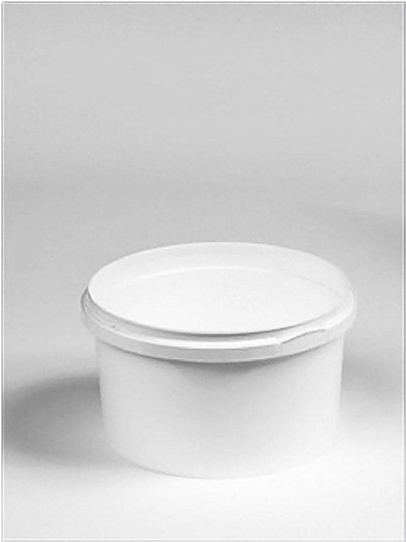 500ml White Plastic Pail Complete With White Lid - Mystic Moments UK