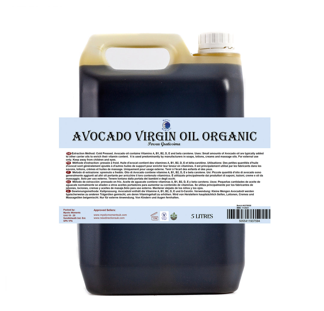 Olio vettore biologico vergine di avocado