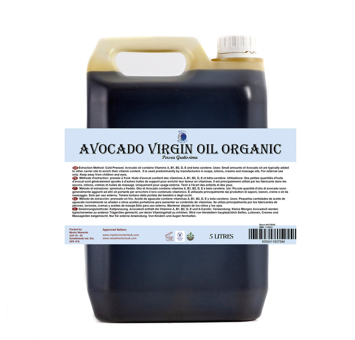 Aceite portador orgánico virgen de aguacate