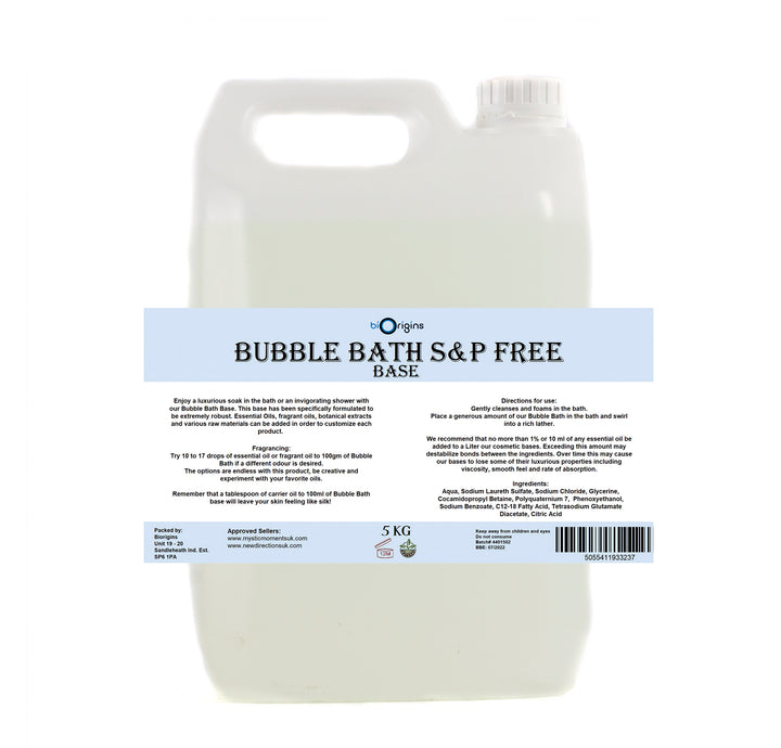 Base de baño de burbujas - Natural sin perfume - Sin SLS ni parabenos