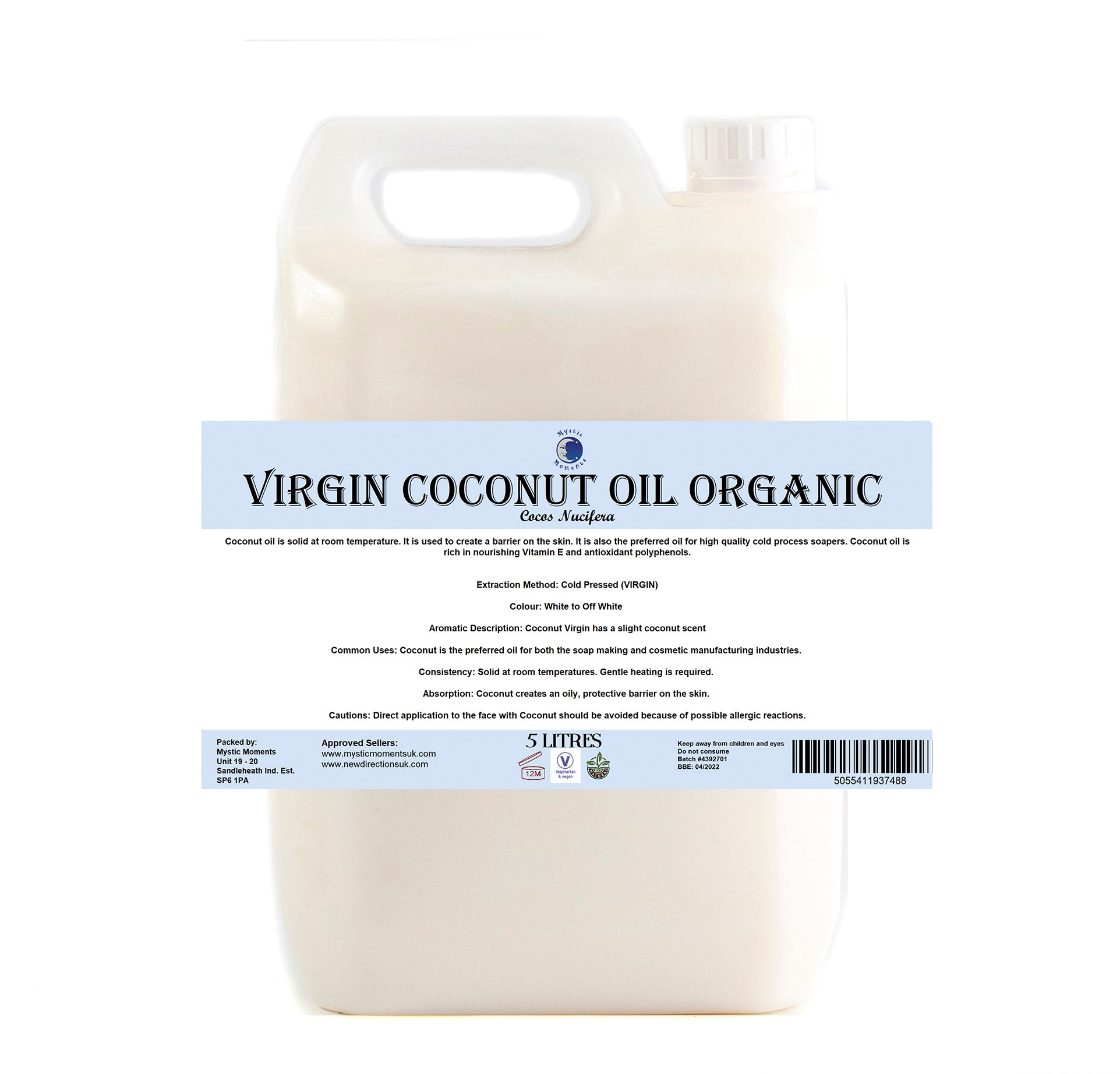 Coconut Virgin Organic Carrier Oil