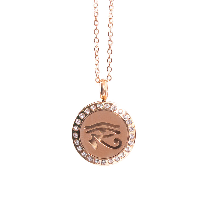 Eye of Horus | Aromatherapy Oil Diffuser Necklace Locket with Pad