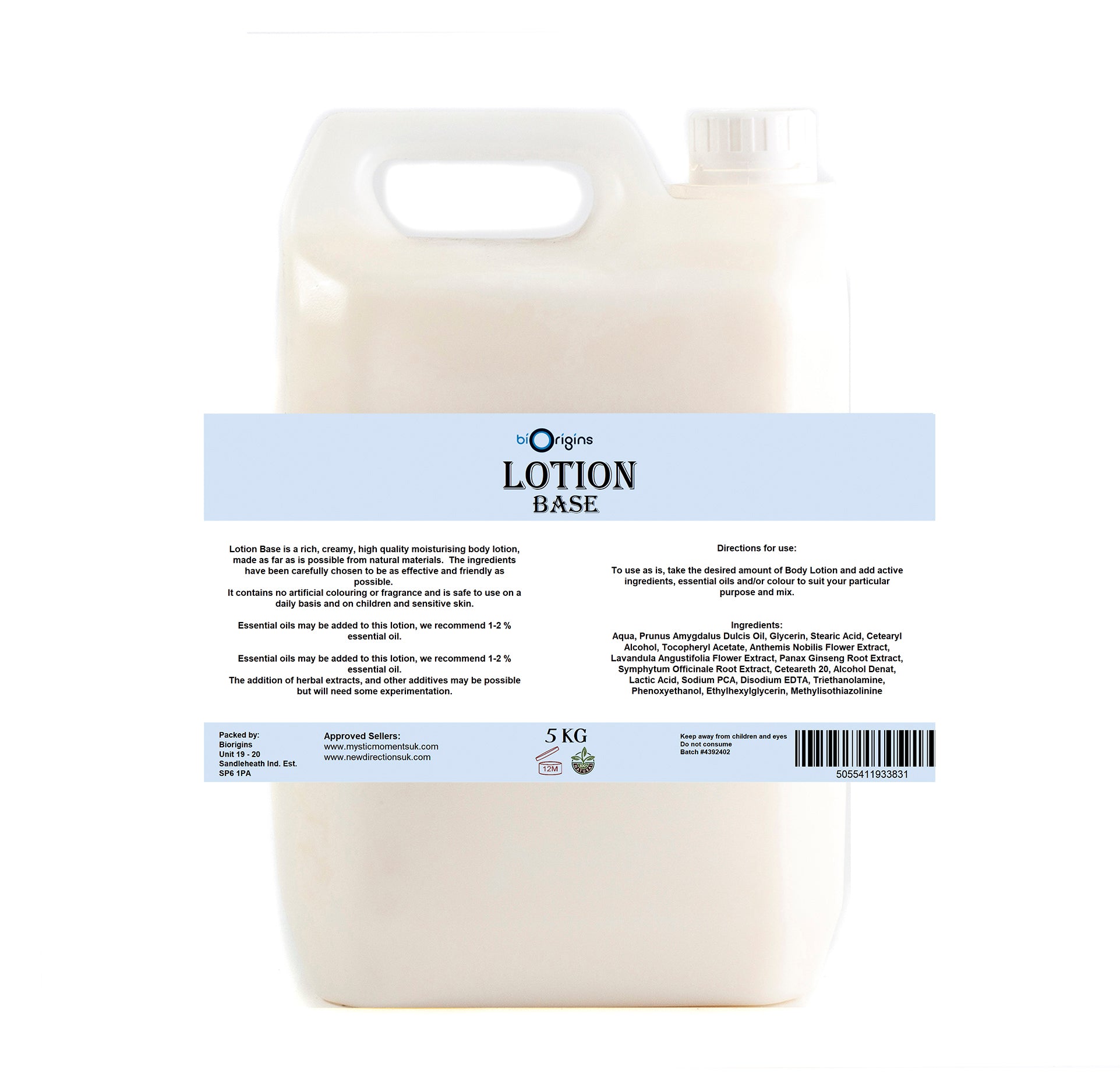 Lotion Base S&P Free - Botanical Skincare Base