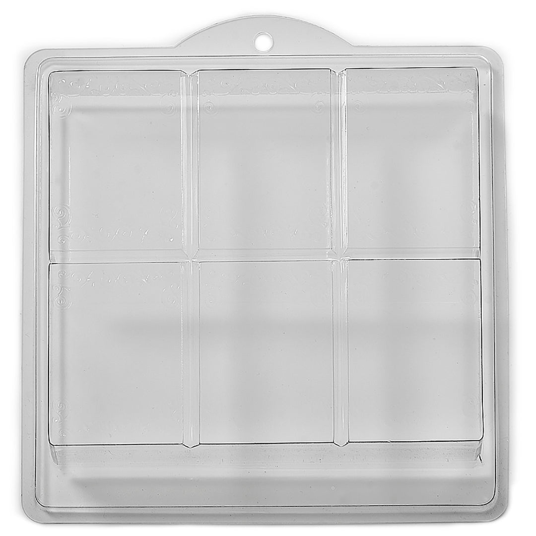 Molde de PVC con barra en relieve (6 cavidades)