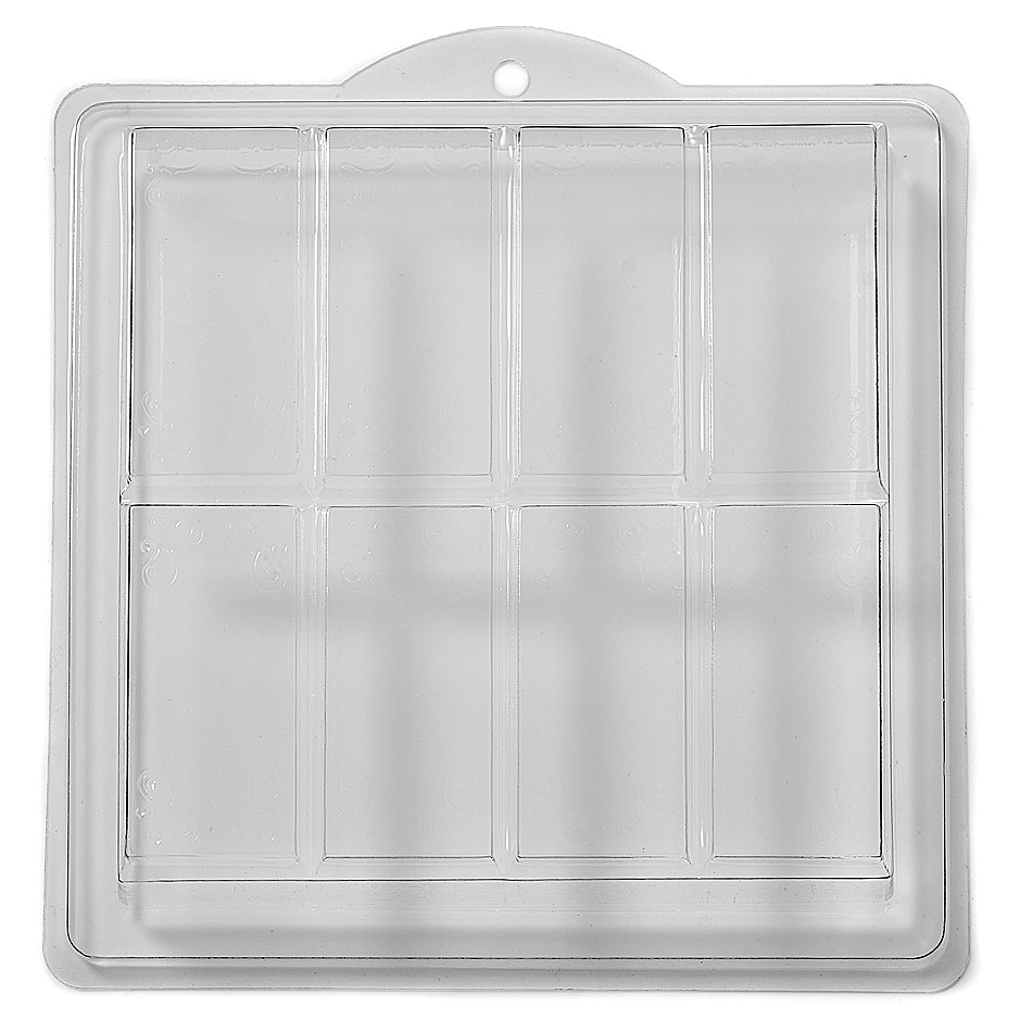 Molde de PVC de lingotes en relieve (8 cavidades)