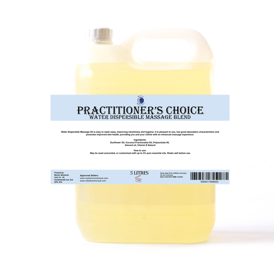 Elección de los practicantes: aceite de masaje dispersable en agua