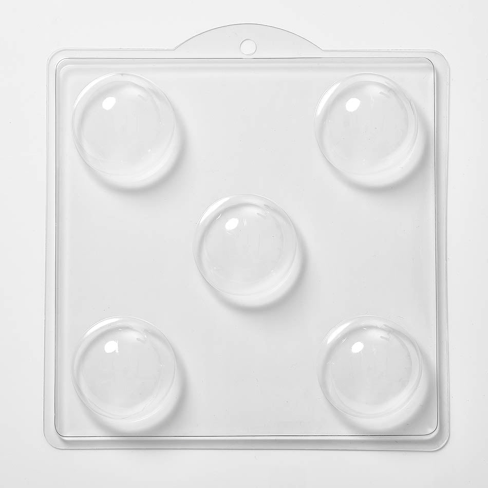 Molde redondo de PVC con esfera de 2,5" (5 cavidades)