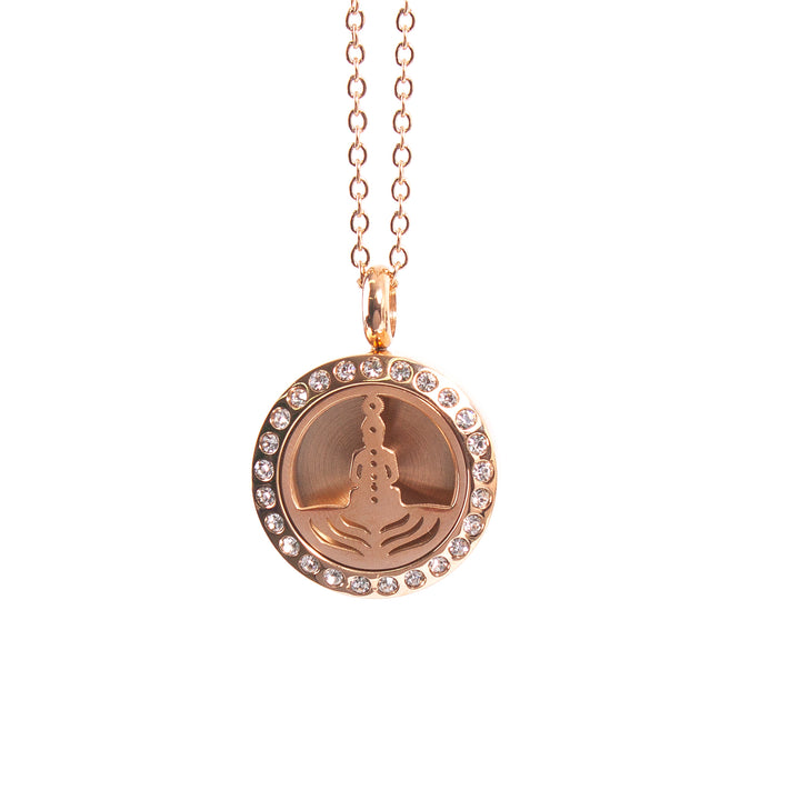 Zeven Chakra's | Aromatherapie olie diffuser ketting medaillon met pad