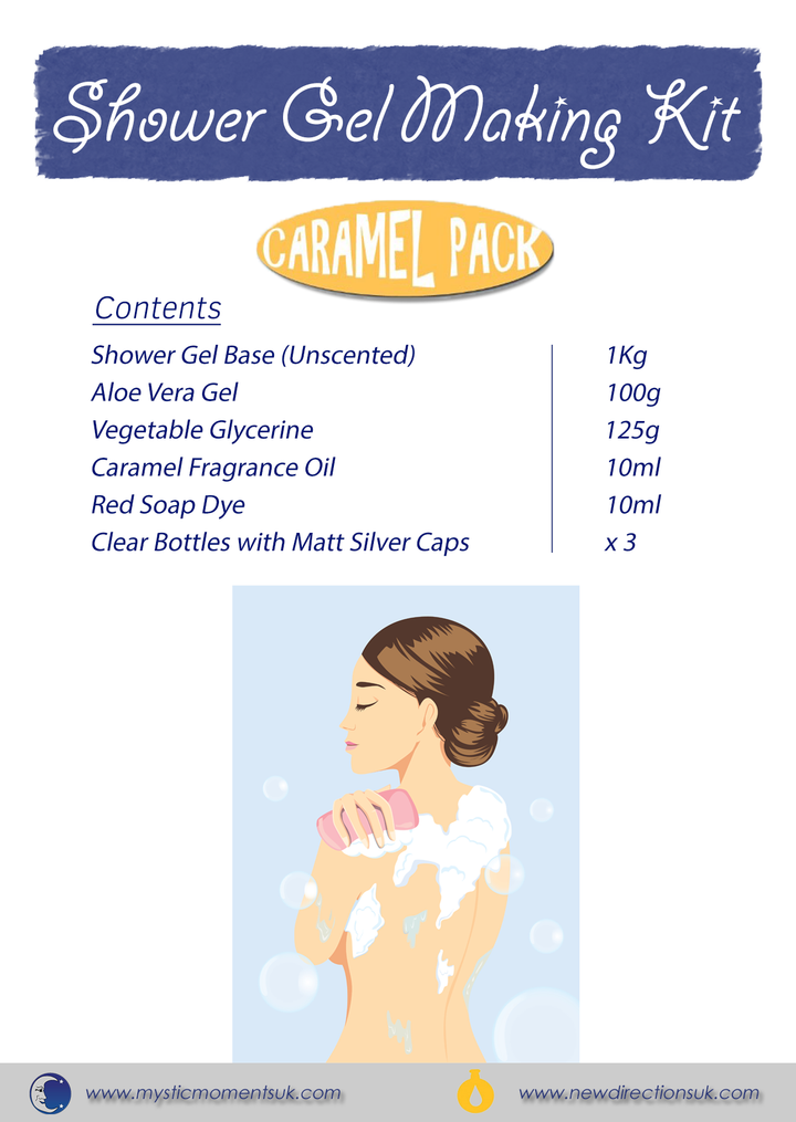 Kit para hacer gel de ducha - PACK CARAMELO