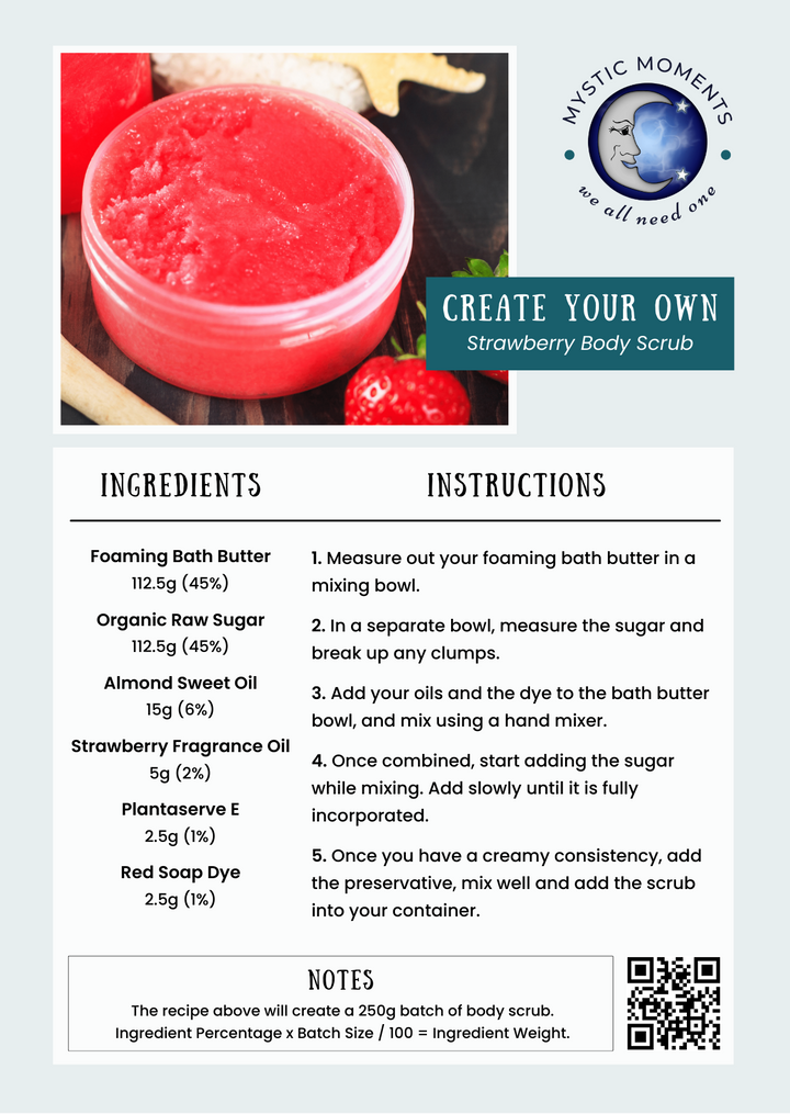 Créez le vôtre – Gommage corporel à la fraise