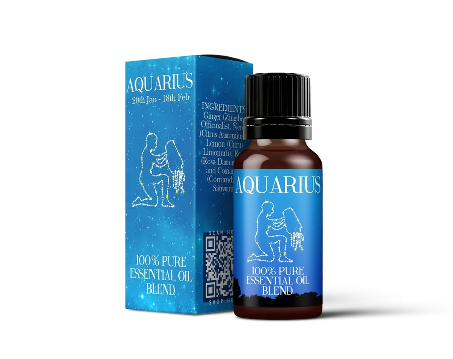 Aquarius - Zodiac Sign Astrology Essential Oil Blend - Mystic Moments UK