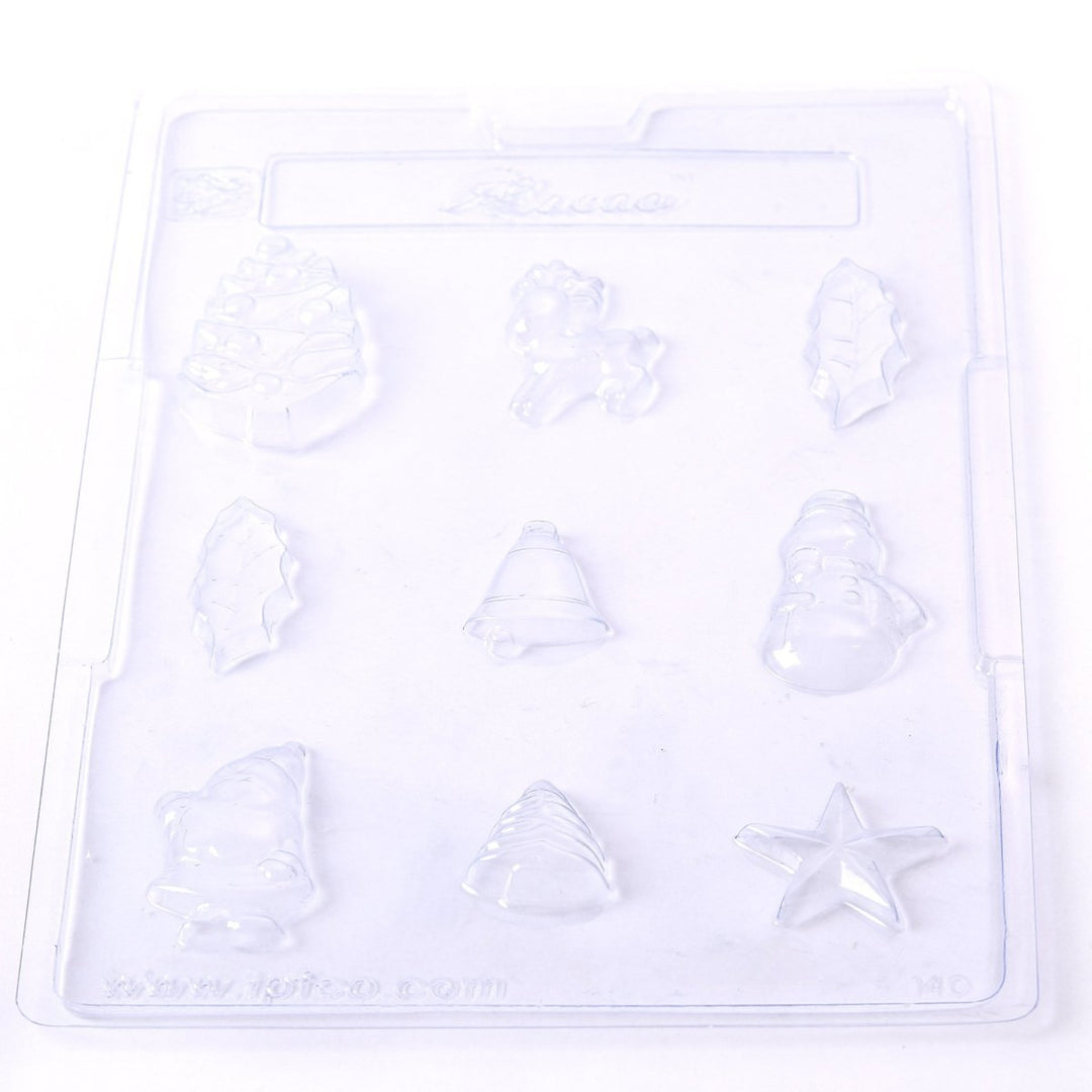 Assorted Christmas Shapes Chocolate/Sweet/Soap/Plaster/Bath Bomb Mould #140 (9 cavity) - Mystic Moments UK