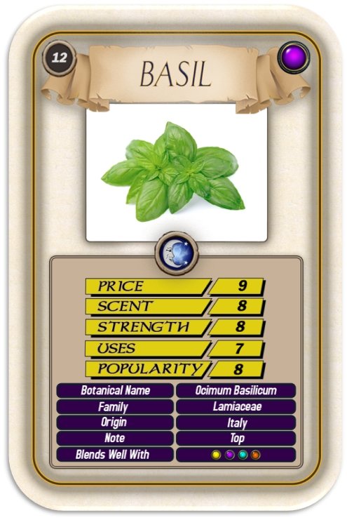 Basil Top Trump Card - Mystic Moments UK