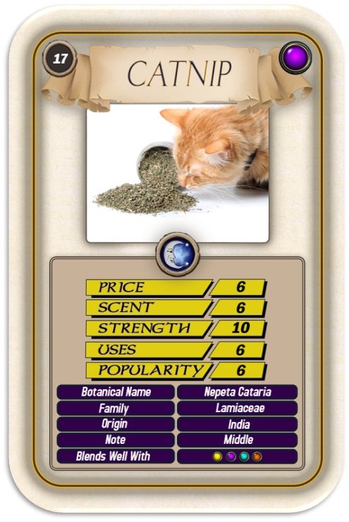 Catnip Top Trump Card - Mystic Moments UK