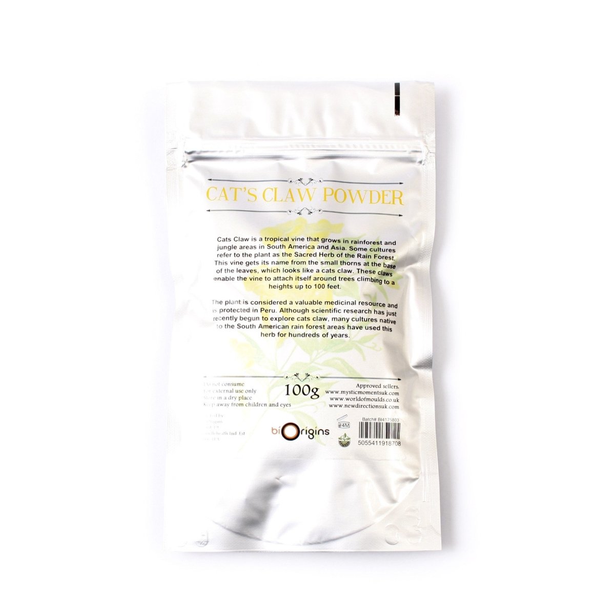 Cats Claw Powder - Herbal Extracts - Mystic Moments UK