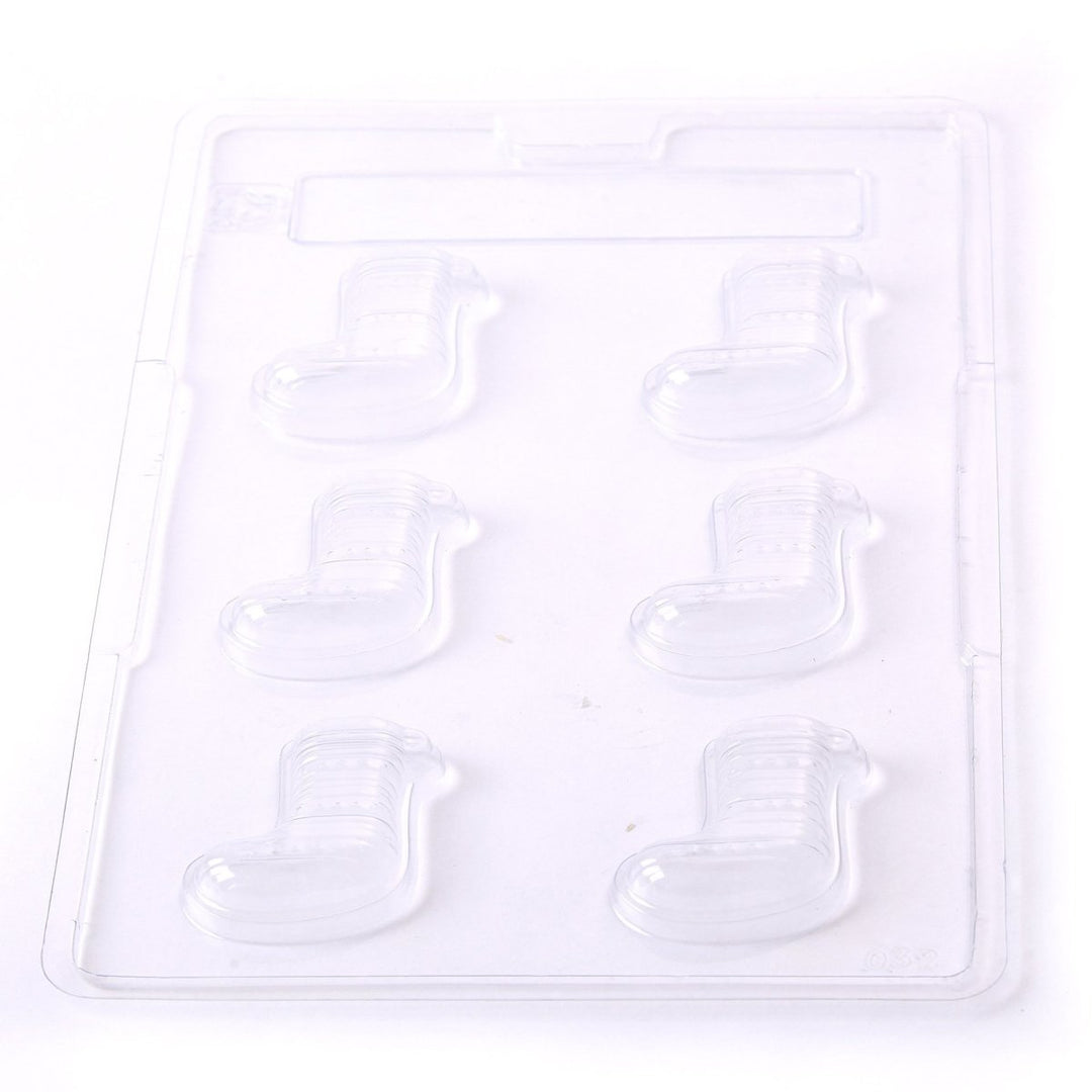 Christmas Stocking Chocolate/Sweet/Soap/Plaster/Bath Bomb Mould #032 (6 cavity) - Mystic Moments UK