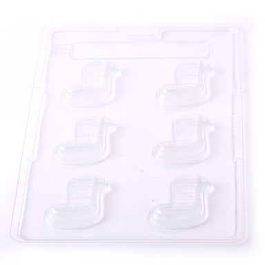 Christmas Stocking Chocolate/Sweet/Soap/Plaster/Bath Bomb Mould #032 (6 cavity) - Mystic Moments UK