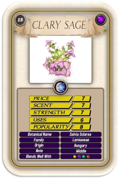 Clary Sage Top Trump Card - Mystic Moments UK