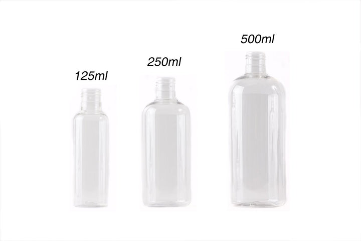 Clear 125ml Tall Boston Round PET Bottle 24/415 - Mystic Moments UK