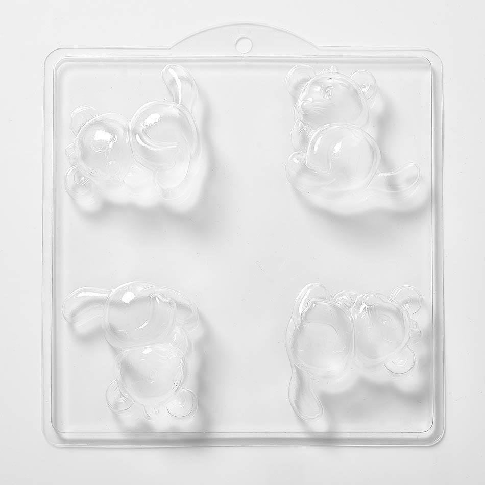 Cute Mouse Soap/Bath Bomb/Chocolate Mould 4 Cavity M73 - Mystic Moments UK