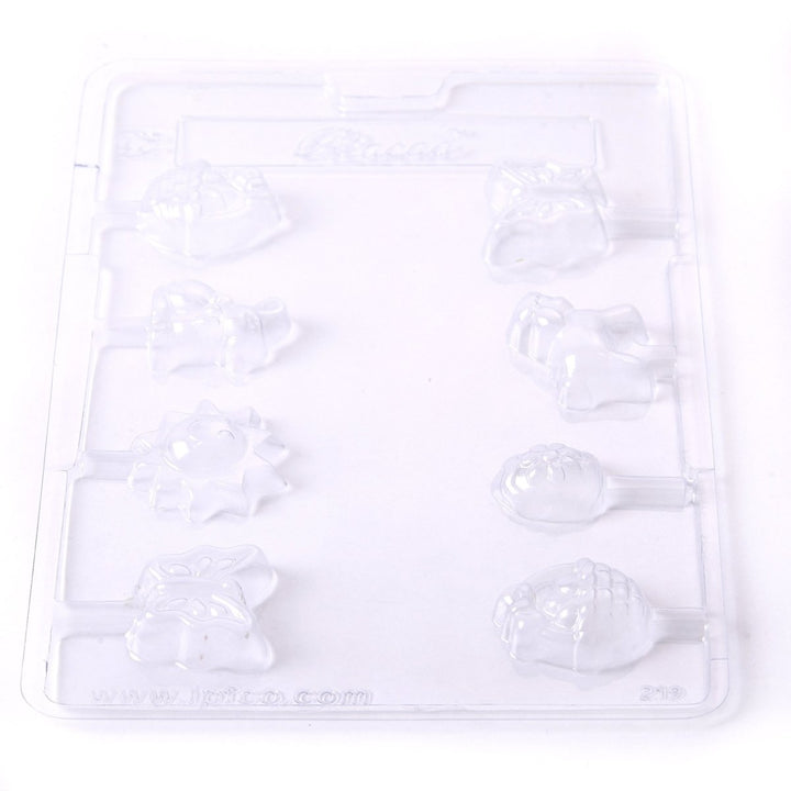 Easter Lollies (B) Chocolate/Sweet/Soap/Plaster/Bath Bomb Mould #219 (8 cavity) - Mystic Moments UK